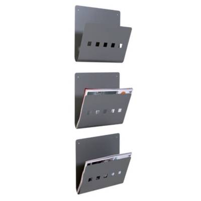 Lot de 3 Porte revues mural - métal – Ulmann