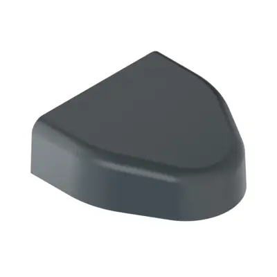 Capot de gond en aluminium - longueur 120 mm - gris anthracite RAL 7016, fine texture classe 2 - TIRARD et BURGAUD - AQU003G7016GCU