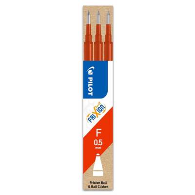 Lot de 3 Recharges friXion Ball Clicker (BLS-FR5) Rouge - PILOT