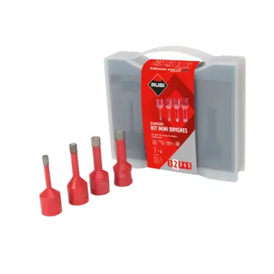 Kit trépan diamanté Mini Drygres - Ø 6, 8, 10, 12 mm - RUBI - 50938 - RUBI FR