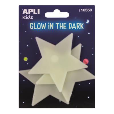 Sachet de 3 grandes étoiles luminescentes - APLI