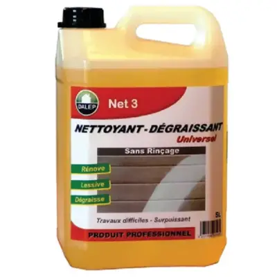 Nettoyant dégraissant universel NET 3 sans rinçage DALEP - Bidon 5L - 405005