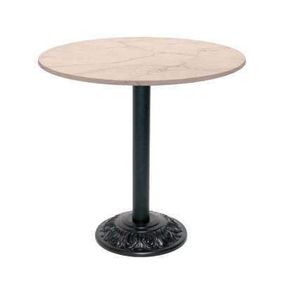 Table pied noir Ø70cm marbre yule - intérieur - RestooTab