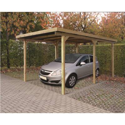 Carport bois ECO - 5x3m - 15m² - Gedimat - SOLID BVBA