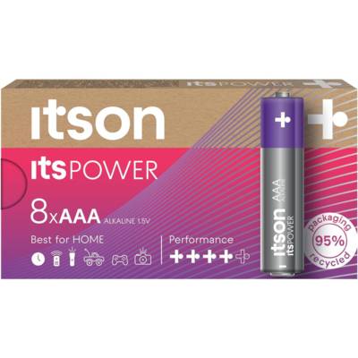 Pack de 8 Piles Alcalines LR03/AAA 1,5V ItsPOWER - ITSON