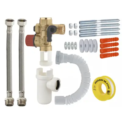 Kit complet installation et fixation chauffe-eau avec groupe laiton - NOYON ET THIEBAULT - 620100 - NOYON & THIEBAULT