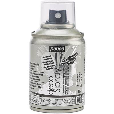 Aérosol 100 ml Peinture opaque permanente faible odeur ARGENT - PÉBÉO