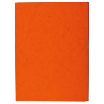 Chemise Carte Lustée à rabats format 24 x 32 cm sans élastique Orange - COUTAL