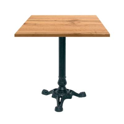 Table pied noir 70x70cm chene armor - intérieur - RestooTab
