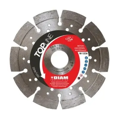 Disque diamant Ø125/22.23 pour béton matériaux durs - DIAM INDUSTRIES - TRB125/22