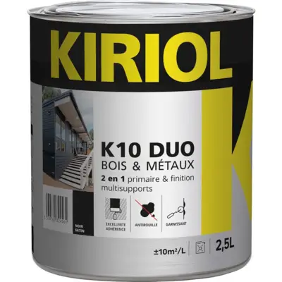 Peinture antirouille K10 Duo COMUS Satin Noir 2.5L - A005375 - COMUS SAS