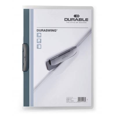 Chemise à clip DURASWING® 30 Graphite A4 transparent - DURABLE