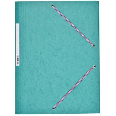 Chemise Carte Lustée 7/10ème 24 x 32 cm à rabats très résistante avec élastiques Vert - COUTAL