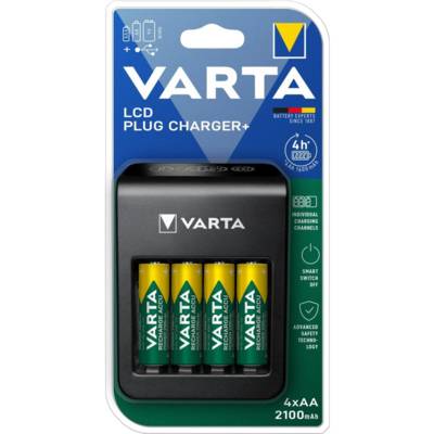 Chargeur Plug pour Batteries Rechargeables AA/AAA 9 V - VARTA