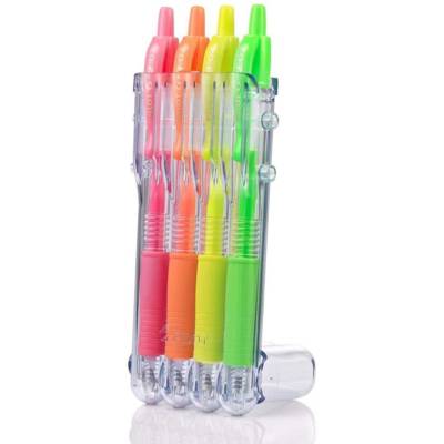 Etui Set To Go Stylo Roller Encre Gel G2 07 Néon 4 Coloris Néon - PILOT