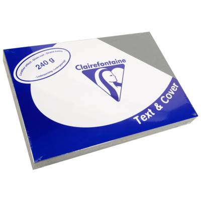 Paquet 100 Couvertures reliure Text&Cover 240g A4 210x297 mm Gris ardoise - CLAIREFONTAINE
