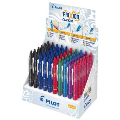 Présentoir de 60 Stylos roller FRIXION BALL CLICKER 0.7 mm - PILOT