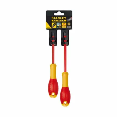 Tournevis borniers isoles 1000 v
pz1x100mm et pz2x125mm - jeu de 2 pièces FATMAX - FMHT0-62649 - STANLEY
