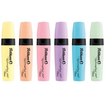 Etui de 6 Surligneurs 490 Pastel Couleurs Pastels Assorties - Pelikan