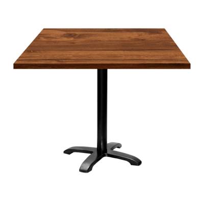 Table pied noir 90x90cm chene hunton - intérieur - RestooTab