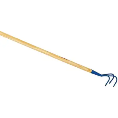 Griffe piocheuse 3 dents acier forgé manche en bois frêne verni - Gedimat - REVEX