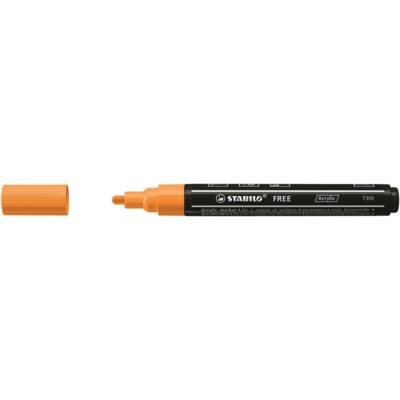 Marqueur pointe moyenne FREE acrylic T300 orange - STABILO