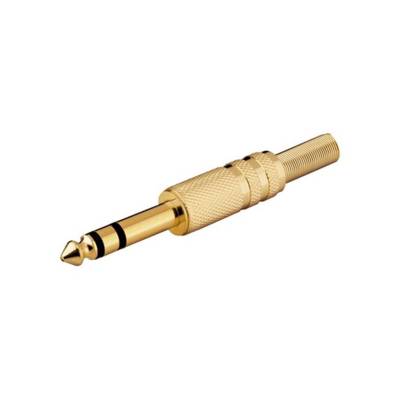 Fiche jack - 6,35 mm - stéréo avec protection anti-torsion - GOOBAY