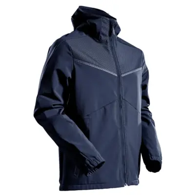 Veste shoftshell MASCOT Customized avec capuche - 22102-649-Bleu marine-L