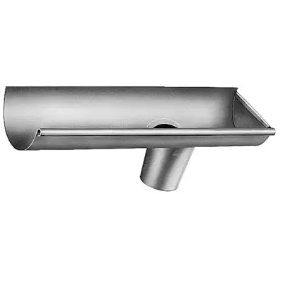 Embout à talon et moignon cylindrique pour gouttière de 33 - Ø 100 mm - côté droit - 205870000 - VM BUILDING SOLUTIONS
