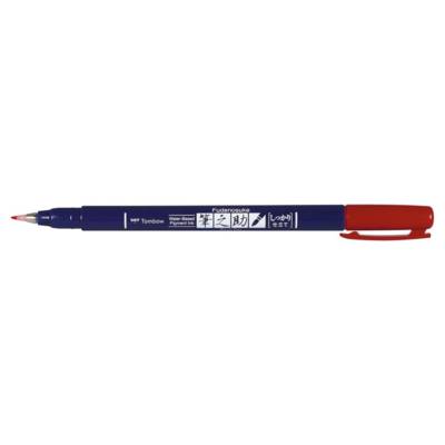 Feutre Dessin et Calligraphie Pointe Brush Fudenosuke couleur rouge - TOMBOW