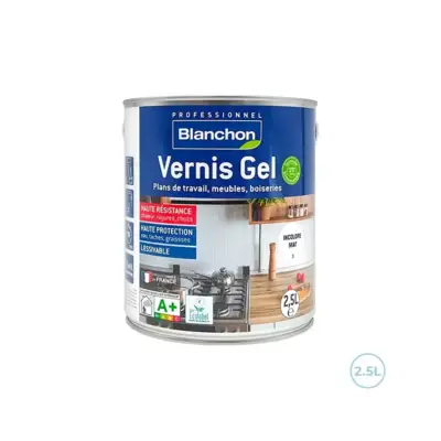 Vernis gel biosourcé incolore Mat 2,5 litres - BLANCHON - 00521