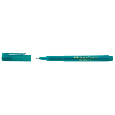 Stylo feutre Fineliner Broadpen pointe large turquoise - Faber-Castell