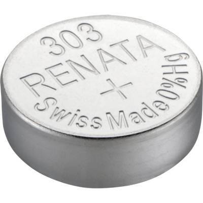 Pile bouton Silver Oxyde 303 / SR44SW 0% Mercure 1,55V - RENATA