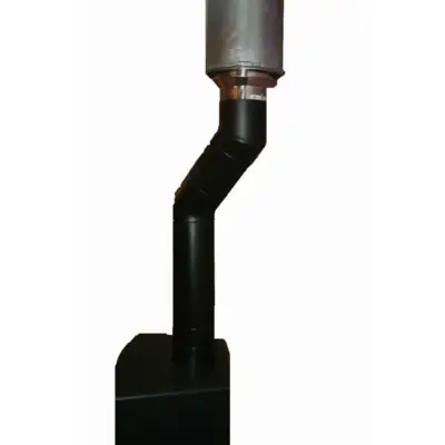 Sortie Inox 50 à 70S 150 DOM.h800 Noir mat ral 9019 POUJOULAT - 31150752NOIR - CHEMINEES POUJOULAT