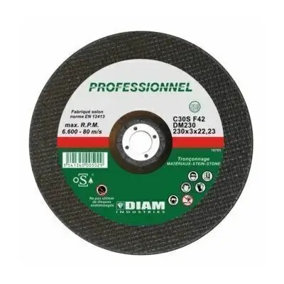 Disque abrasif béton DM Ø 230 pour béton, universel matériaux - DIAM INDUSTRIES - DM230/22