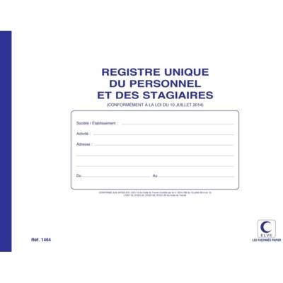 Registre unique du Personnel et des Stagiaires 210X297 48 PAGES - ELVE