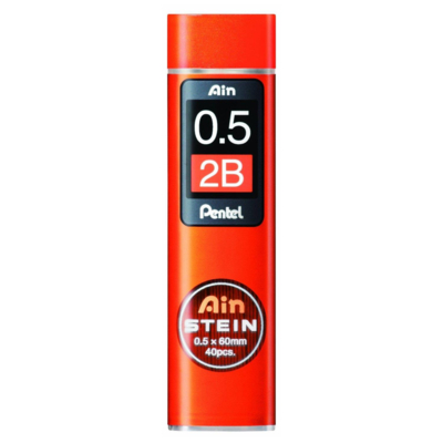 Etui de 40 mines 0,5 mm AIN STEIN C275 dureté 2B - Pentel