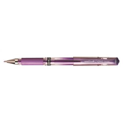 Roller encre gel Signo Broad UM153 grip pointe large 1mm violet métal - Uni-Ball