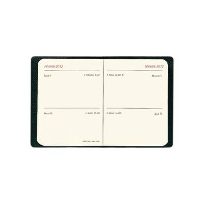 Agenda MINI 2 DAYS 2 jours/page noir - QUO VADIS