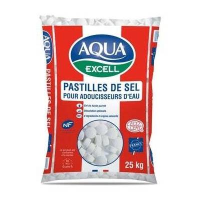 Pastille sel AQUA EXCELL pour adoucisseur - sac de 25 kg - Gedimat - SALINS