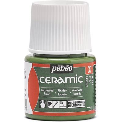 Flacon 45 ml peinture CERAMIC faïence et multi support VERT - PÉBÉO