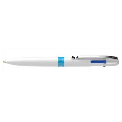 Stylo-bille 4 couleurs Take 4 Pointe Moyenne viscoglide corps en plastique blanc - Schneider