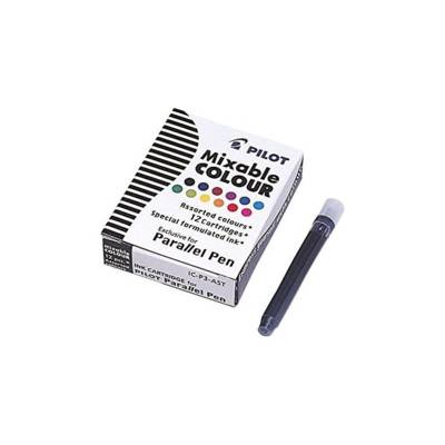Lot de 12 cartouches d'encre pour stylos Parallel 12 couleurs - PILOT
