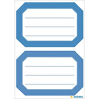 Sachet de 12 étiquettes 82 x 55 mm pour livres et cahiers Cadre bleu - HERMA