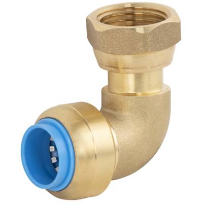 Coude TOUTPUSH - femelle écrou libre 12 x 17 mm - Gedimat - NOYON ET THIEBAULT