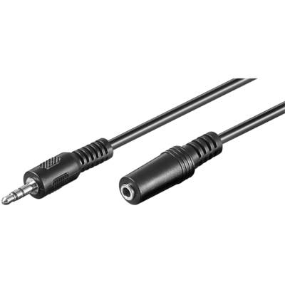 Rallonge Audio Stéréo 3 Pin Mâle Femelle Jack 3,5mm 3 m Noir - GOOBAY
