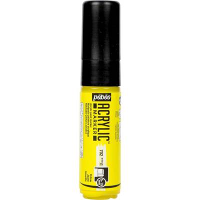 Marqueur Acrylique Pointe Biseautée 5-15mm Jaune - PÉBÉO
