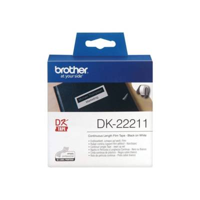 Rouleau Film étiquettes continues 29 mm x 15,2m Blanc - BROTHER