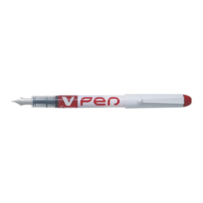 Stylo Plume Jetable Effaçable V-Pen Pte Moyenne Rouge - PILOT