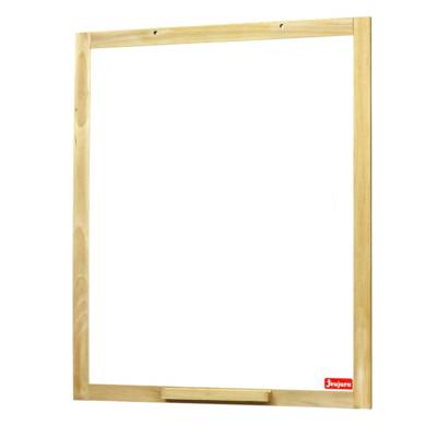 Grand Tableau Mural Blanc Cadre Pin Feutre et Magnetique - 54 x 66 cm - JEUJURA